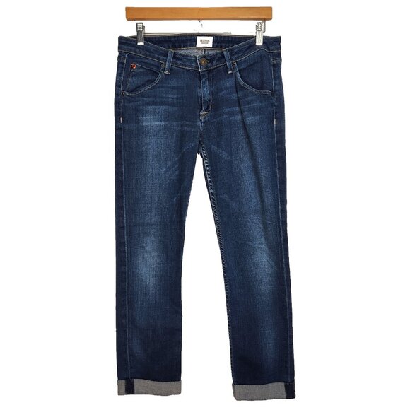 Hudson Jeans Bacara Cuffed Womens 28 Van Wash Low Rise Flap Pockets USA Made - Picture 1 of 10